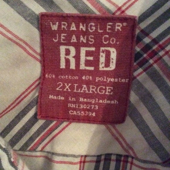 Plaid wrangler jeans T-shirt - Picture 2 of 2